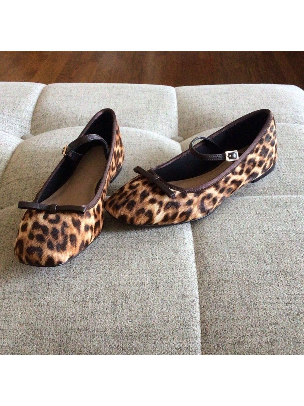 J. Crew New Leopard Print the Quinn Mary Jane flat sz 7.5 - Picture 5 of 11